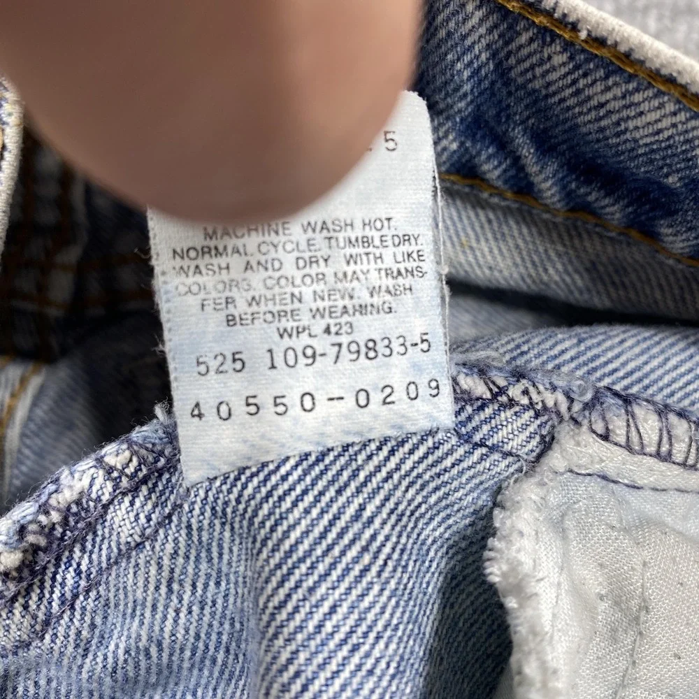 Vintage Levis 525 Jeans Mens 30x34‎ Blue Straight Acid Wash Orange Tab USA